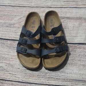 Birkenstock Triple Strap Sandals in Navy